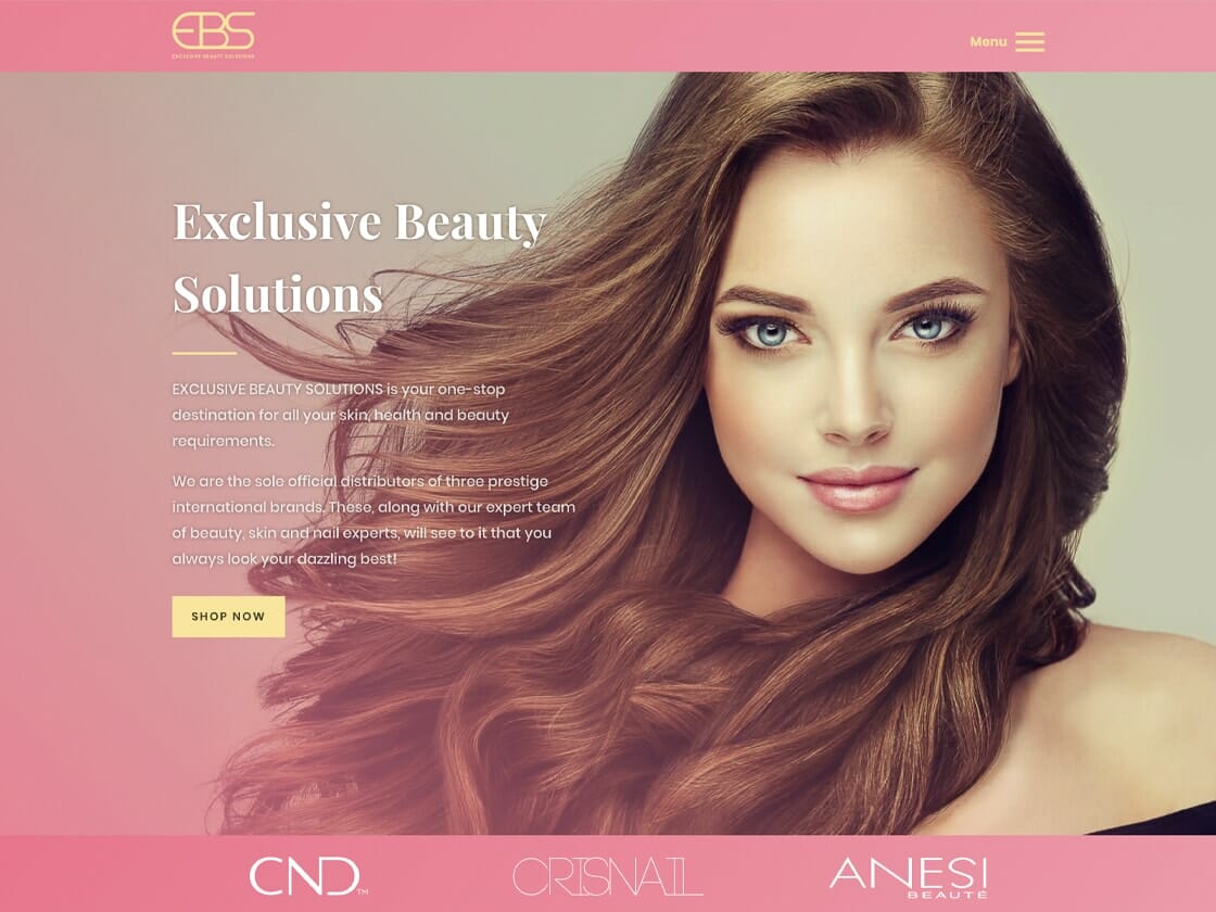 Exclusive Beauty Solutions website 1 Exclusive Beauty Solutions website