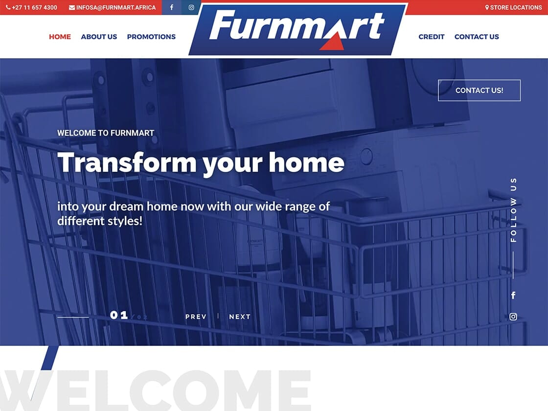 Furnmart website 1 Furnmart website